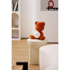 Glowing Teddy Bear Table Lamp, Velvety Accent Light