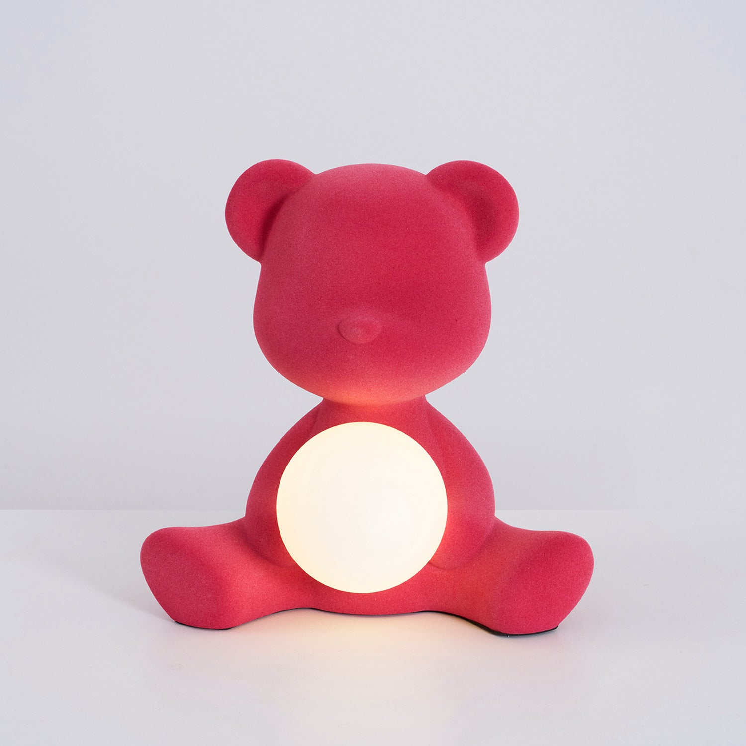 Glowing Teddy Bear Table Lamp, Velvety Accent Light