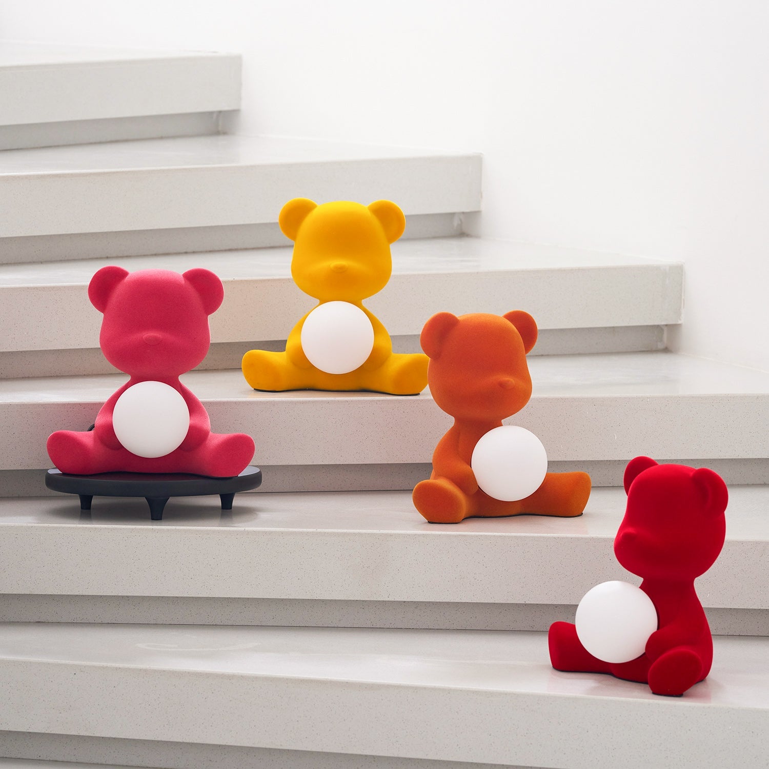 Glowing Teddy Bear Table Lamp, Velvety Accent Light