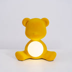 Glowing Teddy Bear Table Lamp, Velvety Accent Light