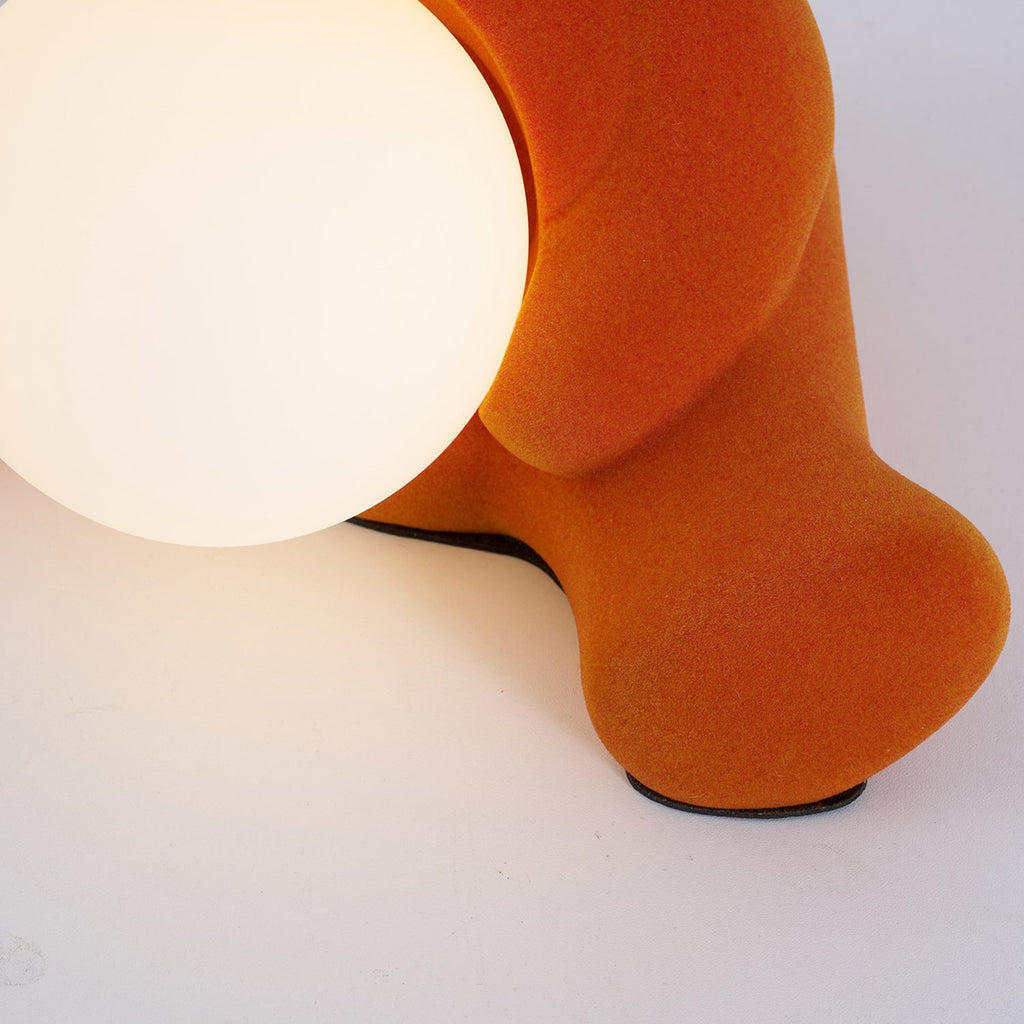 Glowing Teddy Bear Table Lamp, Velvety Accent Light