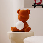 Glowing Teddy Bear Table Lamp, Velvety Accent Light