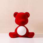 Glowing Teddy Bear Table Lamp, Velvety Accent Light