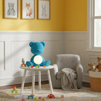 Glowing Teddy Bear Table Lamp, Velvety Accent Light