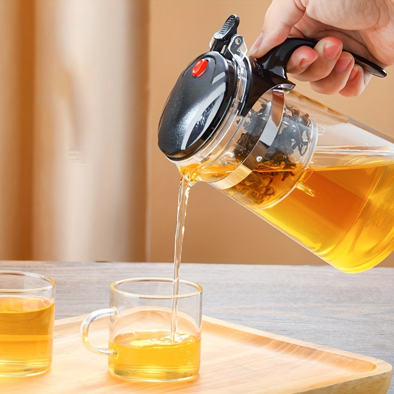 Tea Crystal: Transparent Glass Teapot with Filter & Elegant Design – Ideal Gift for Tea Lovers
