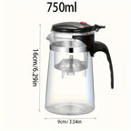 Tea Crystal: Transparent Glass Teapot with Filter & Elegant Design – Ideal Gift for Tea Lovers
