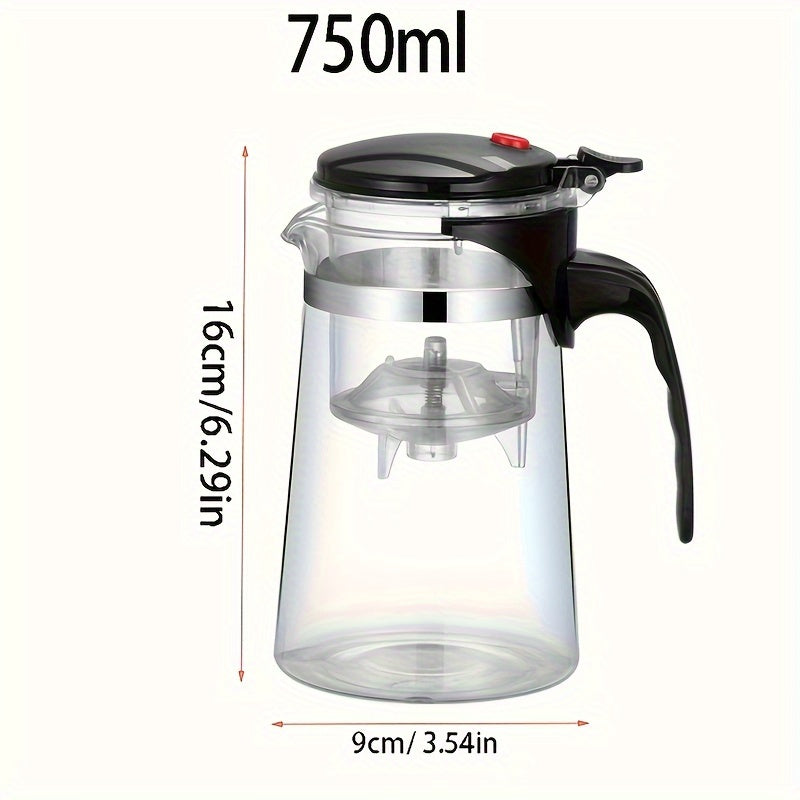 Tea Crystal: Transparent Glass Teapot with Filter & Elegant Design – Ideal Gift for Tea Lovers