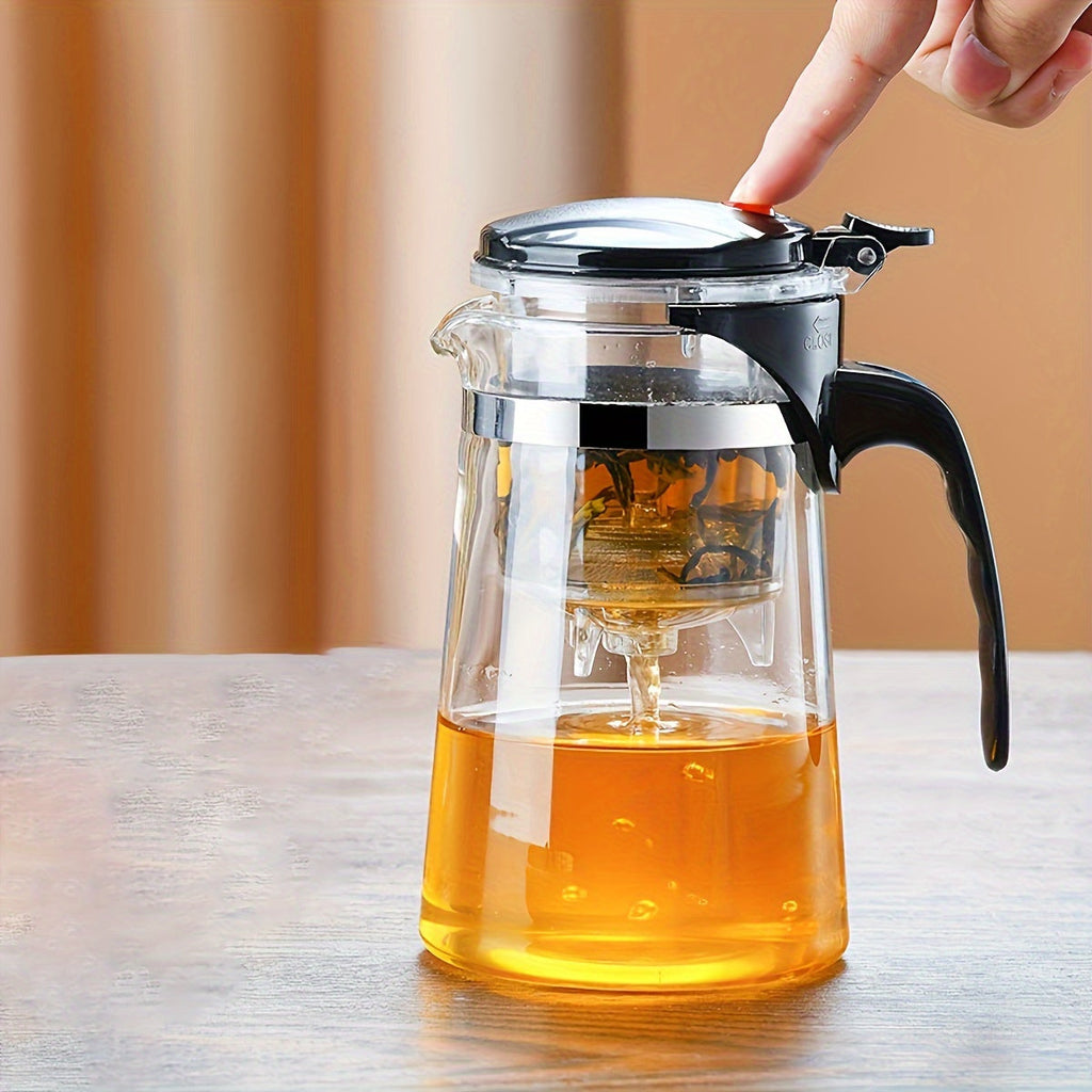 Tea Crystal: Transparent Glass Teapot with Filter & Elegant Design – Ideal Gift for Tea Lovers