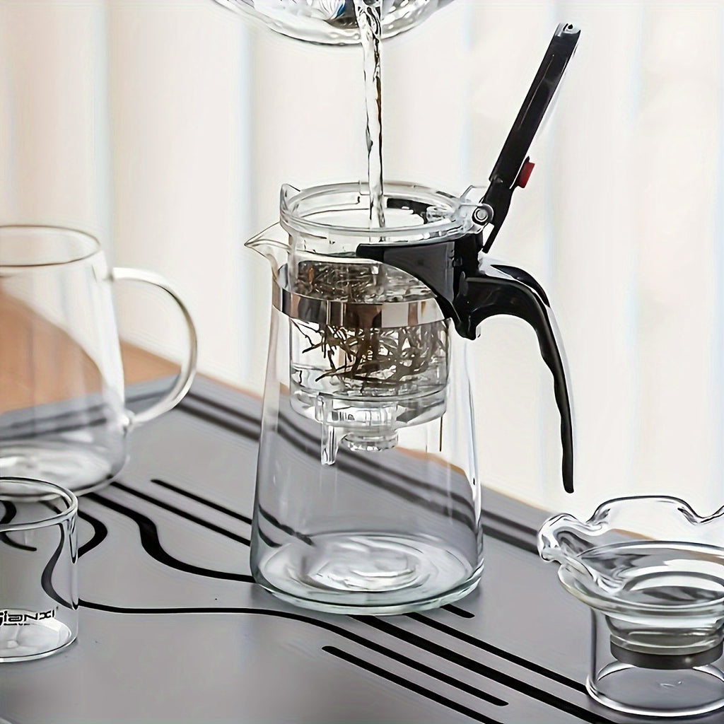 Tea Crystal: Transparent Glass Teapot with Filter & Elegant Design – Ideal Gift for Tea Lovers