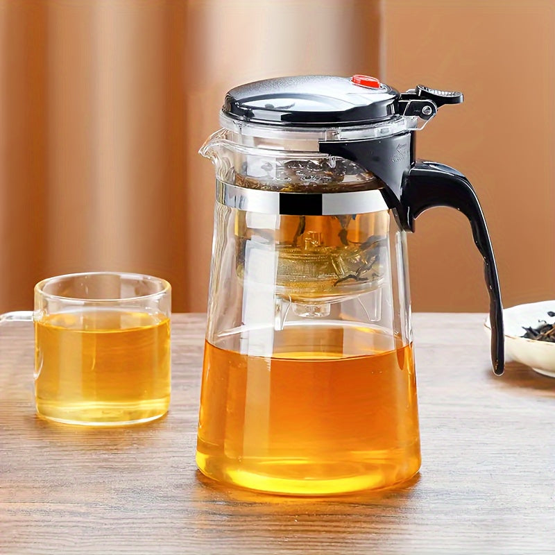 Tea Crystal: Transparent Glass Teapot with Filter & Elegant Design – Ideal Gift for Tea Lovers