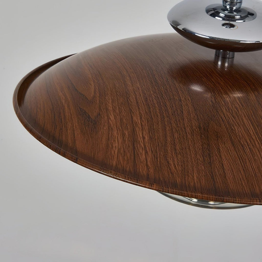 Walnut Dome LED Ceiling Lamp, Modern Minimalist