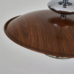 Walnut Dome LED Ceiling Lamp, Modern Minimalist