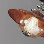 Walnut Dome LED Ceiling Lamp, Modern Minimalist