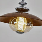 Walnut Dome LED Ceiling Lamp, Modern Minimalist