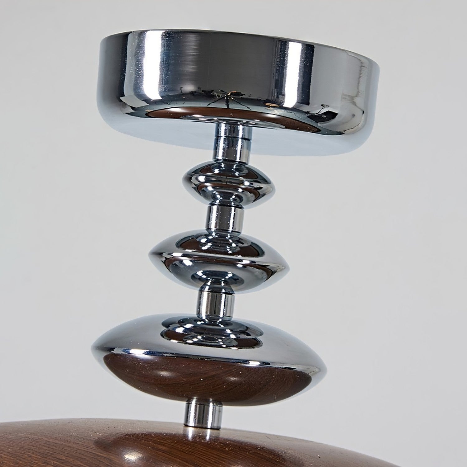 Walnut Dome LED Ceiling Lamp, Modern Minimalist