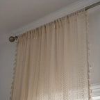 TerraBoho: Curtains Crocheted with Tassels – Modern Boho Style for Bedrooms & Dining Rooms