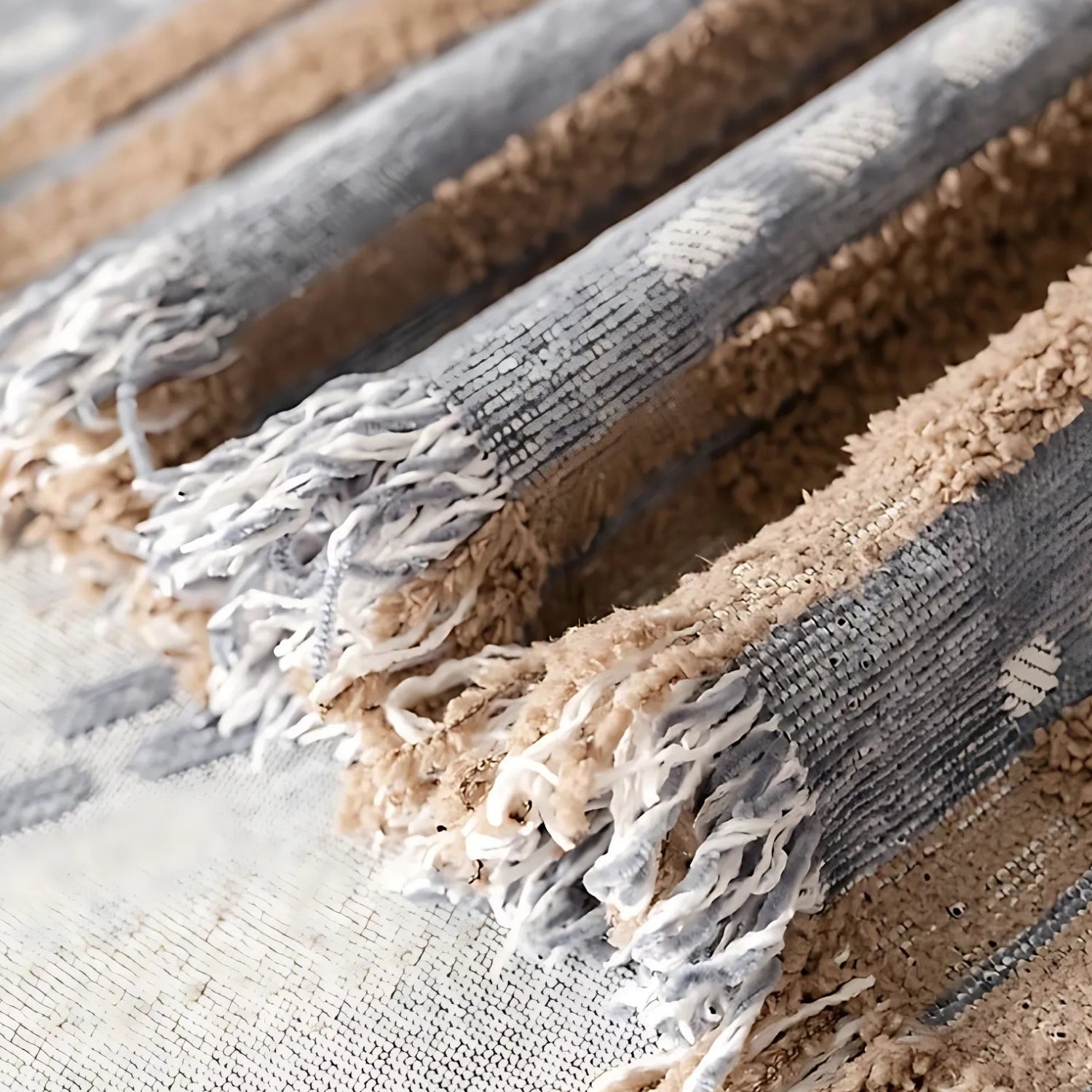 TerraStripes: Sofa Cover in Boho Stripe Design Made of Plush Microfiber with Non-Slip Comfort – for Sofa & Daybed
