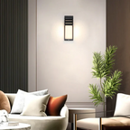 Terrassenglanz: Waterproof LED Wall Light with Sensor & Elegant Black Design – for Terrace & Entrance