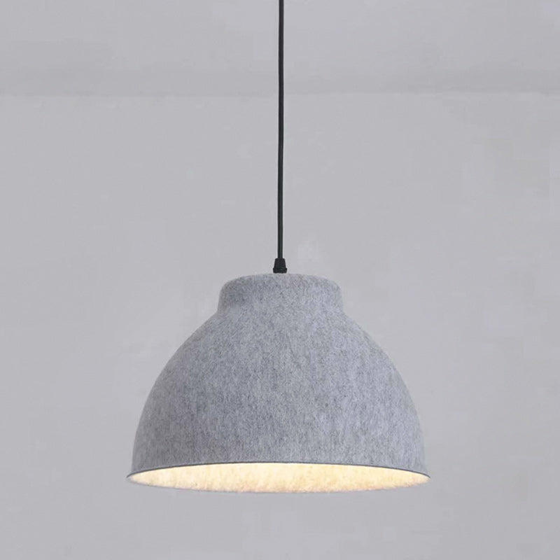 Bowl-Shaped Acoustic Felt Pendant Lamp