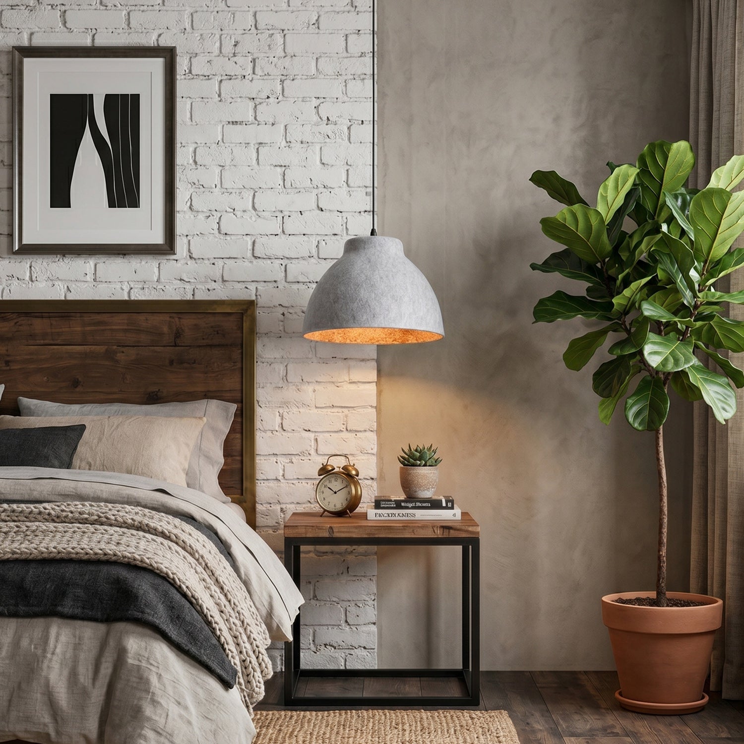 Bowl-Shaped Acoustic Felt Pendant Lamp