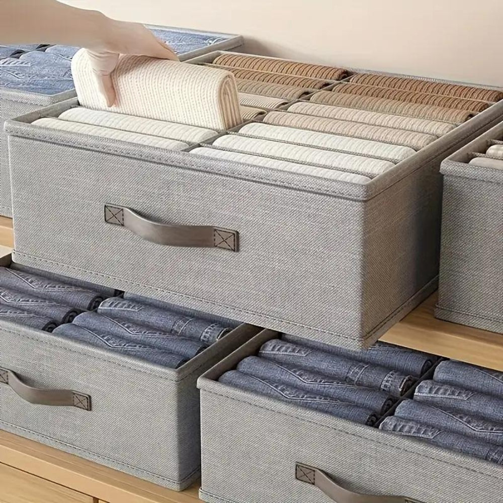 TextilOrdnung: Storage Box Gray – decorative, durable & versatile for clothing, underwear & household items