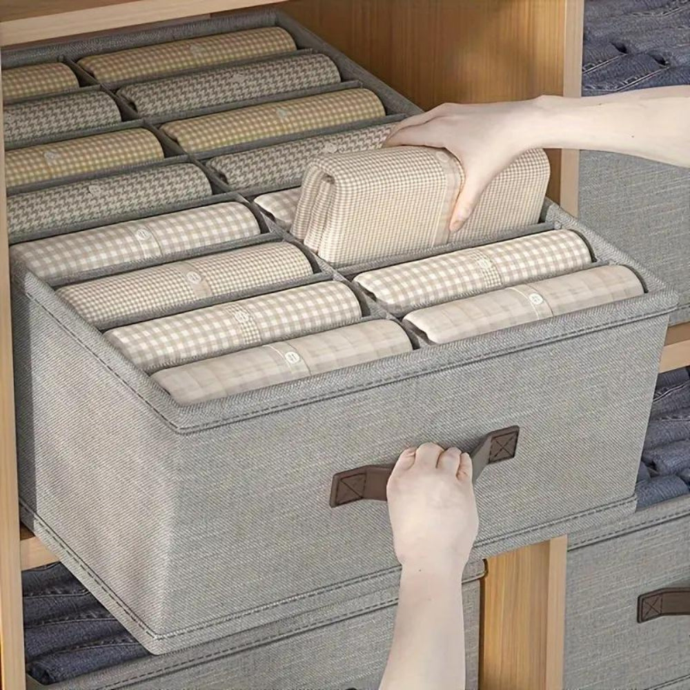TextilOrdnung: Storage Box Gray – decorative, durable & versatile for clothing, underwear & household items