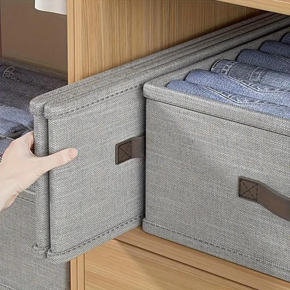 TextilOrdnung: Storage Box Gray – decorative, durable & versatile for clothing, underwear & household items