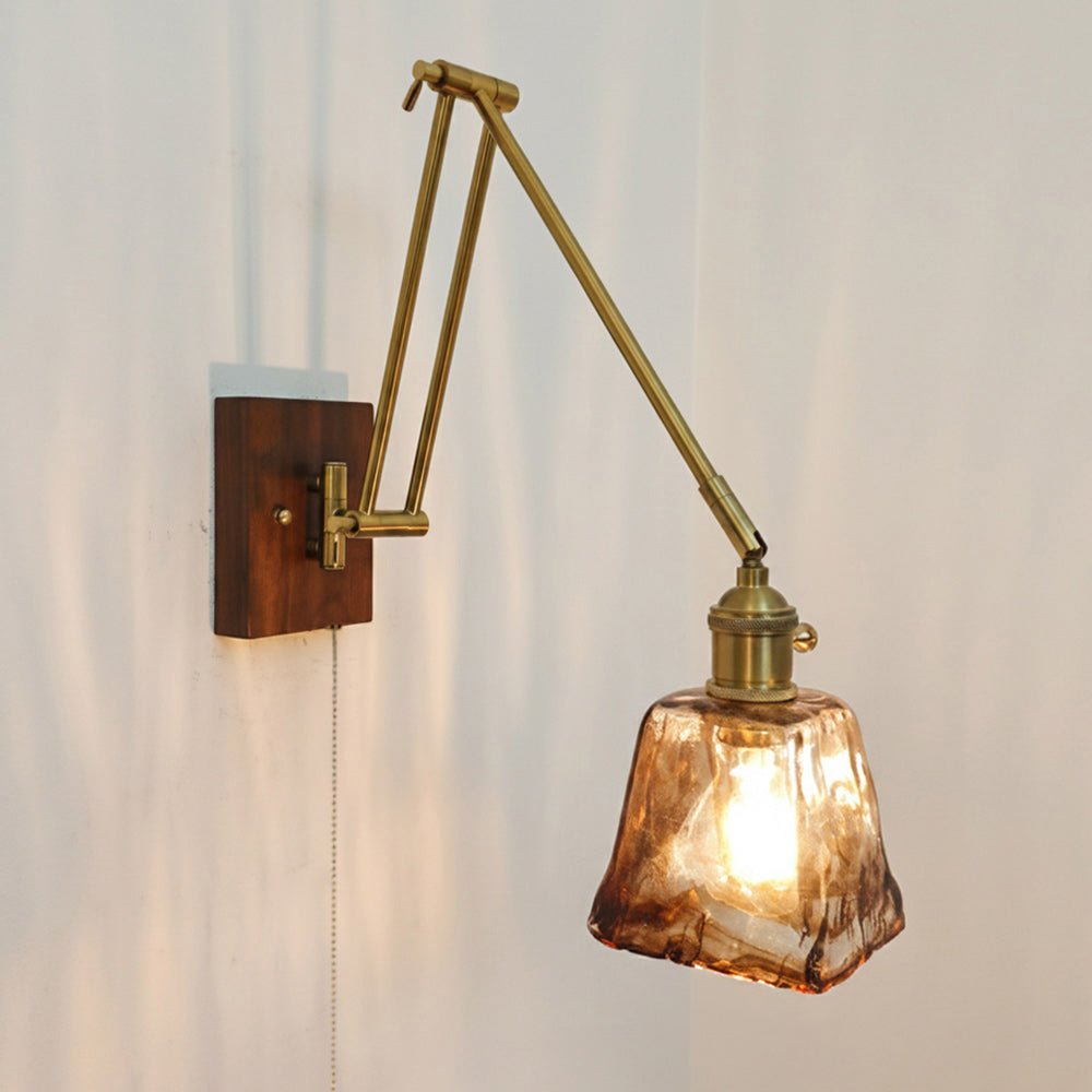 Layered Disc & Ring Wall Sconce with Adjustable Arm