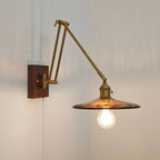 Layered Disc & Ring Wall Sconce with Adjustable Arm