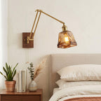 Layered Disc & Ring Wall Sconce with Adjustable Arm