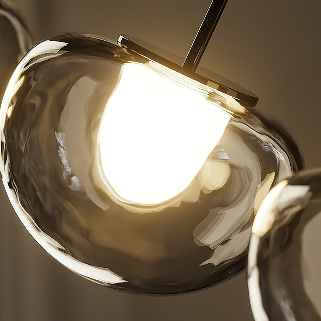 Tinted Glass Diffuser Pendant Light, Smoke or Amber