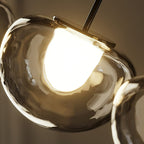 Tinted Glass Diffuser Pendant Light, Smoke or Amber