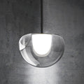 Tinted Glass Diffuser Pendant Light, Smoke or Amber