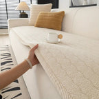 Thick Plush Sofa Cover - Soft Non-Slip Couch Slipcover for Dogs, Machine Washable Microfiber Protection