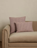 Tessera Throw Pillow | Offset Stripe Motif, Modern Design