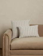 Tessera Throw Pillow | Offset Stripe Motif, Modern Design