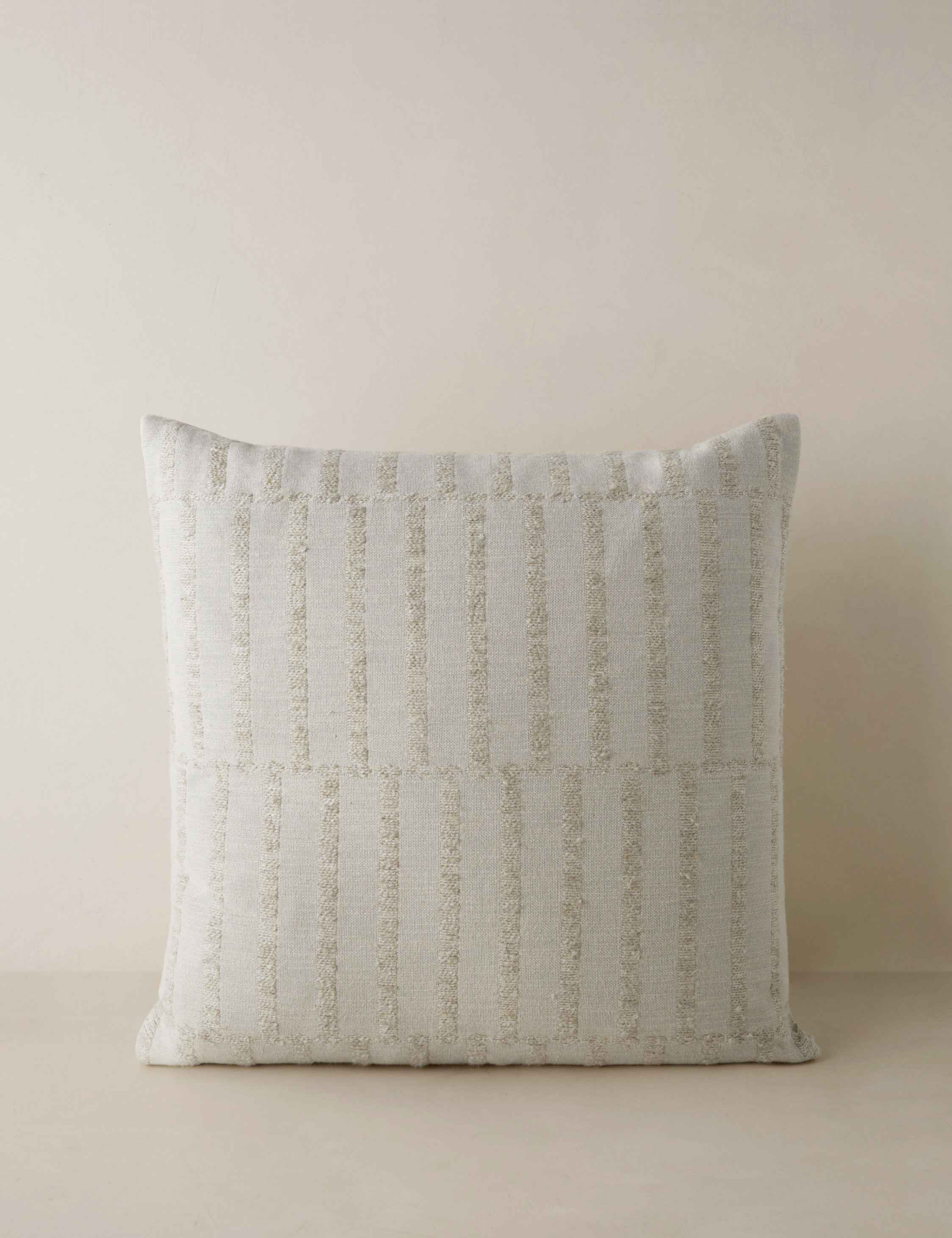 Tessera Throw Pillow | Offset Stripe Motif, Modern Design