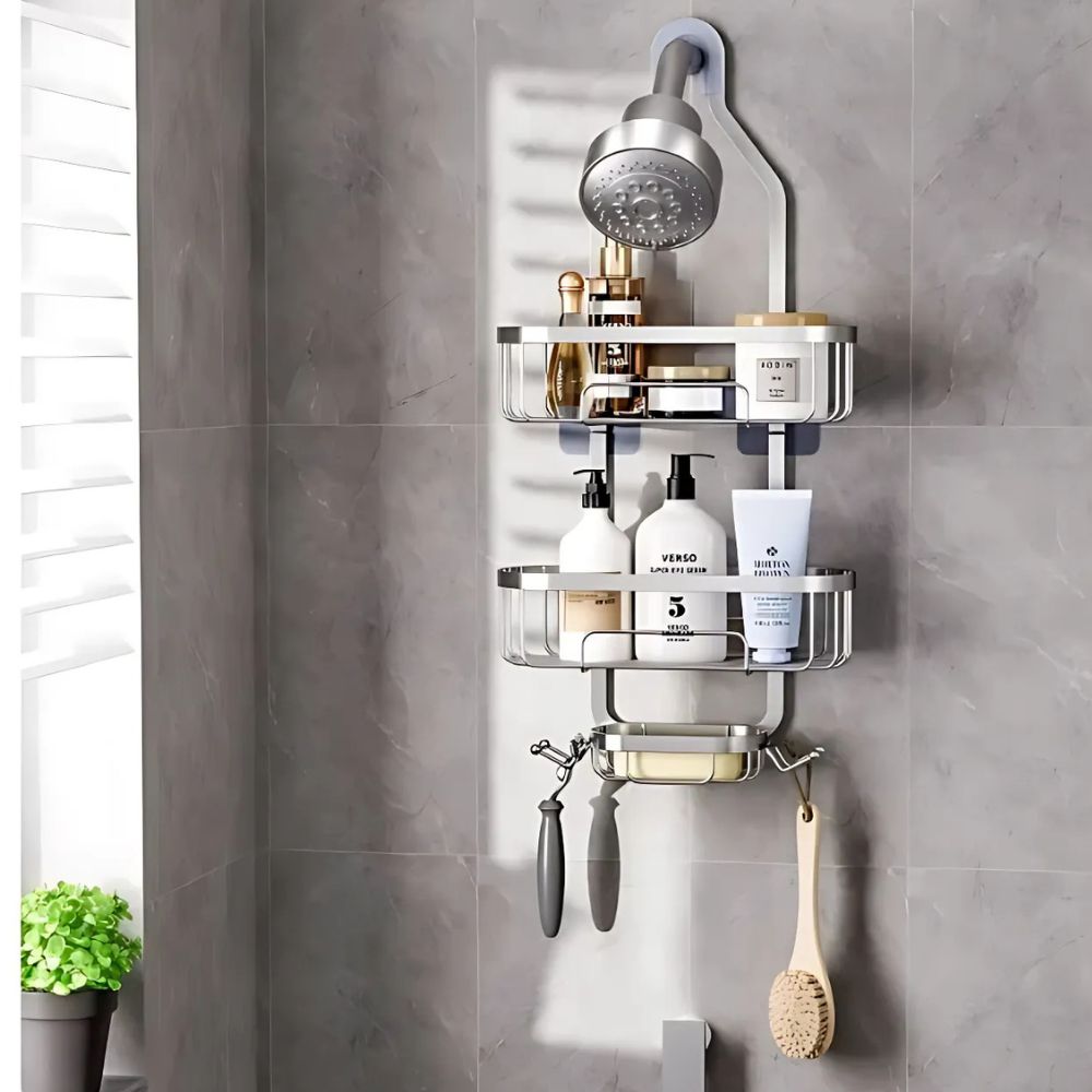 Shower Organizer Caddy Three Layer Iron Bathroom Storage