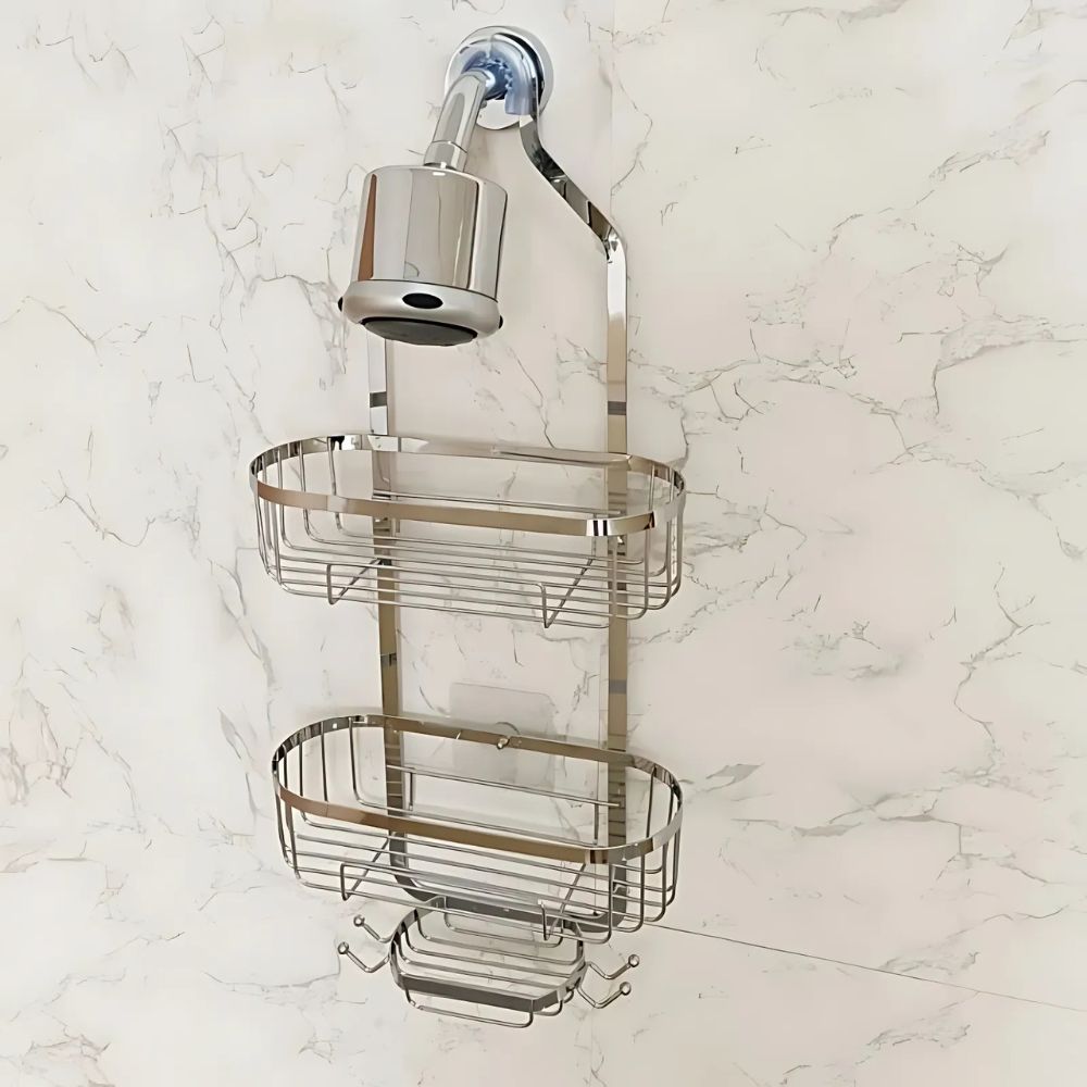Shower Organizer Caddy Three Layer Iron Bathroom Storage