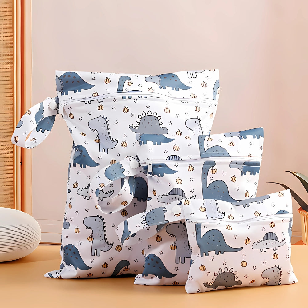 TierFriends: Storage Bag with Safari Print – Durable, Lightweight & Practical for Baby Accessories & Travel (Set of 3)