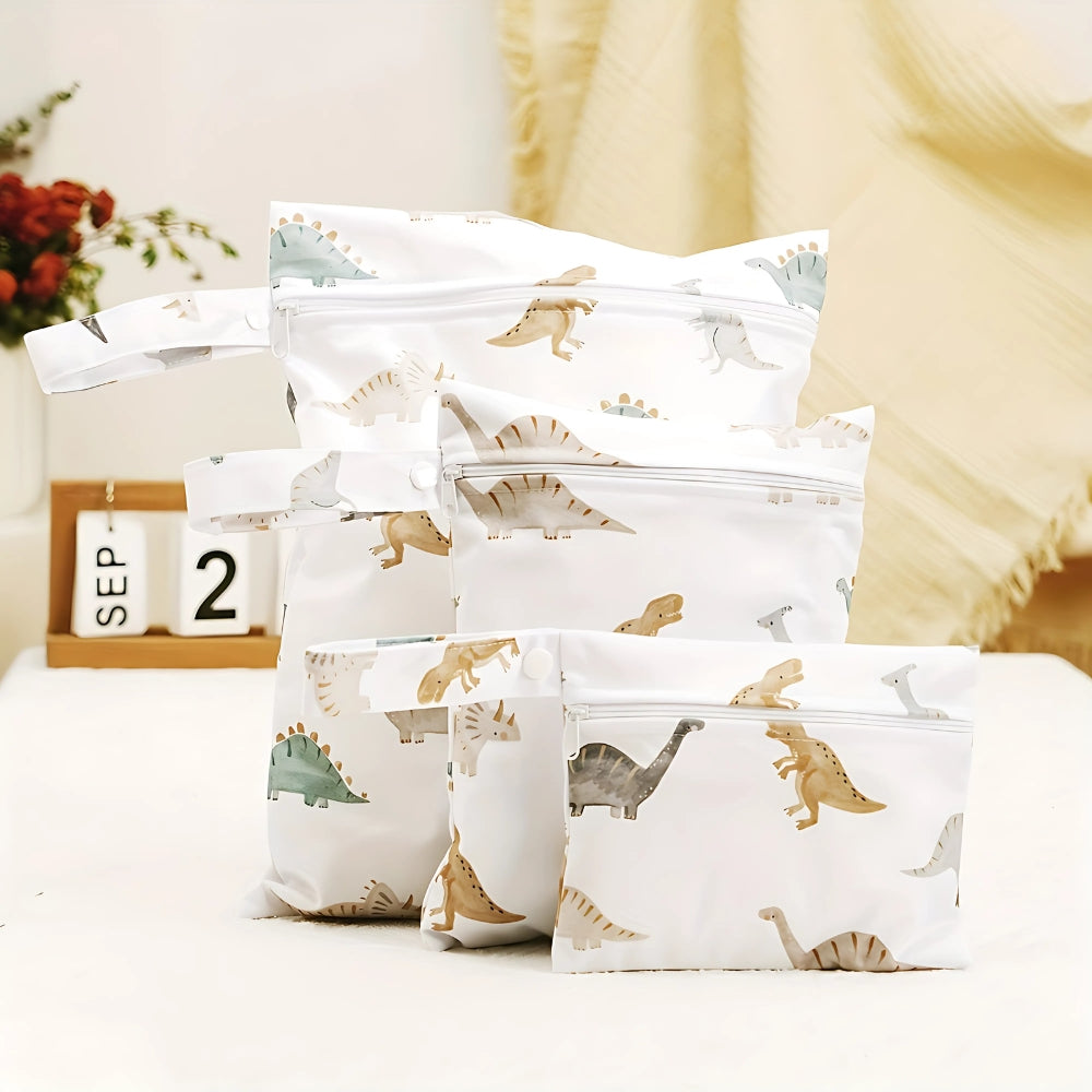 TierFriends: Storage Bag with Safari Print – Durable, Lightweight & Practical for Baby Accessories & Travel (Set of 3)