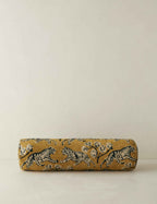 Bello Tiger Jacquard Bolster Pillow | Hand-Drawn Motif, Vintage Style