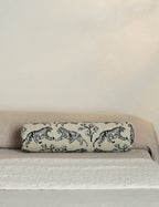 Bello Tiger Jacquard Bolster Pillow | Hand-Drawn Motif, Vintage Style