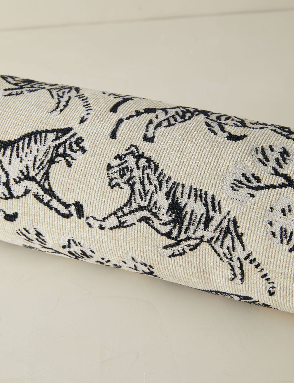 Bristol Bolster Pillow | Hand-Drawn Tiger Jacquard Design