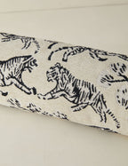 Bristol Bolster Pillow | Hand-Drawn Tiger Jacquard Design