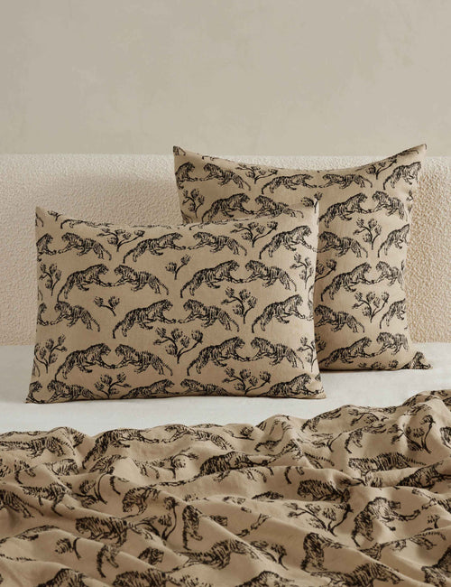 Bamboo Tiger Hemp Sham | Vintage-Inspired, Sustainable Comfort