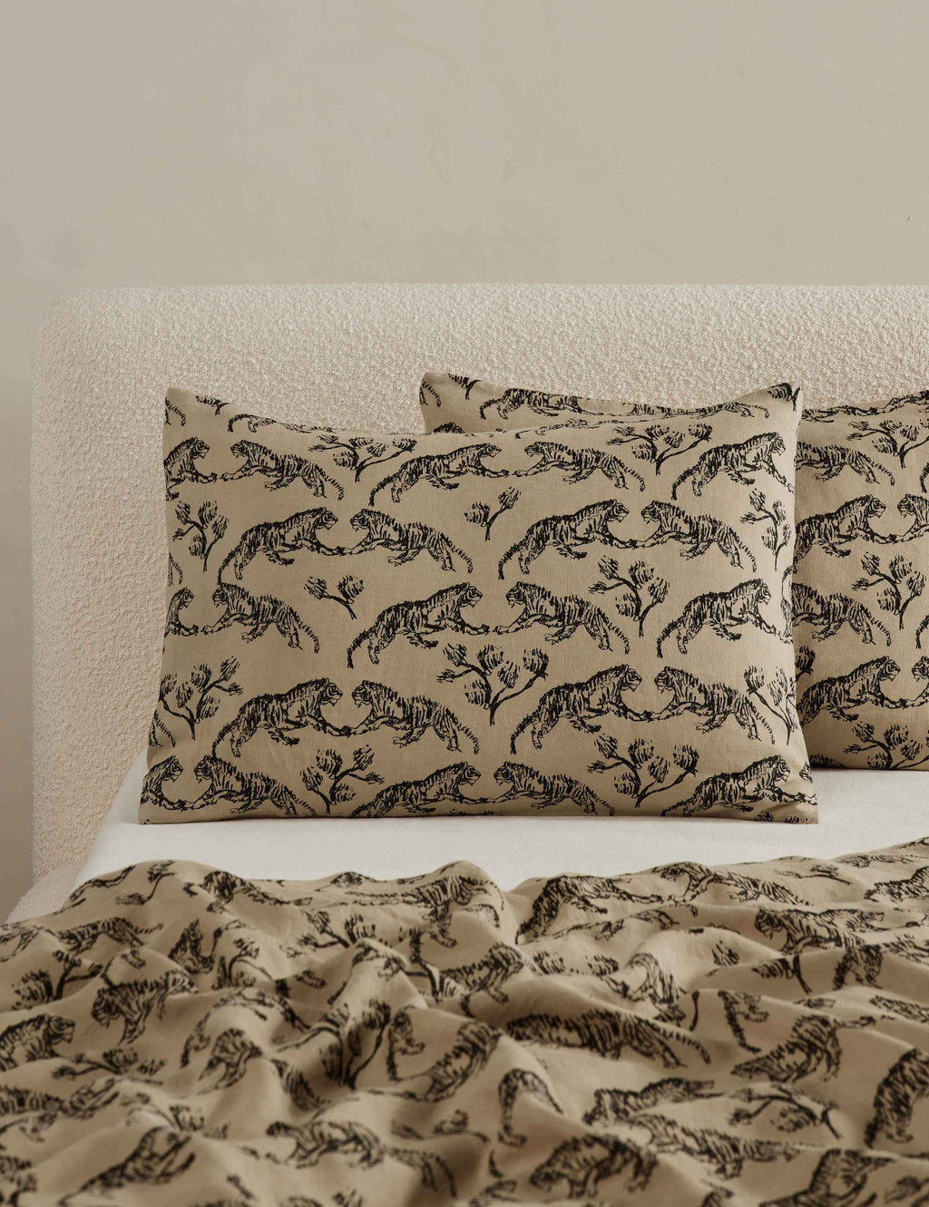 Bamboo Tiger Hemp Sham | Vintage-Inspired, Sustainable Comfort