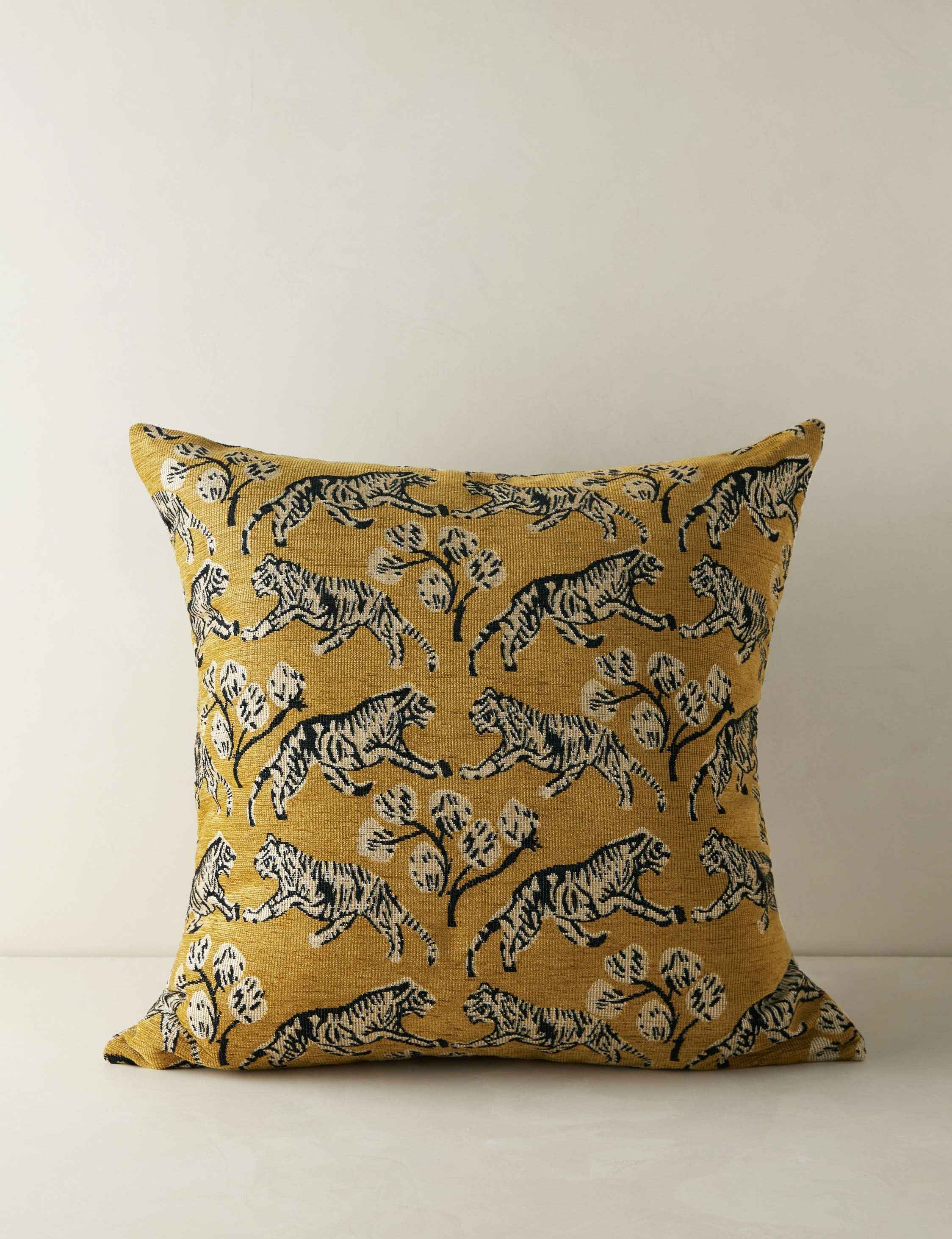 Tigris Jacquard Pillow | Intricate Tiger Print, Exclusive Design