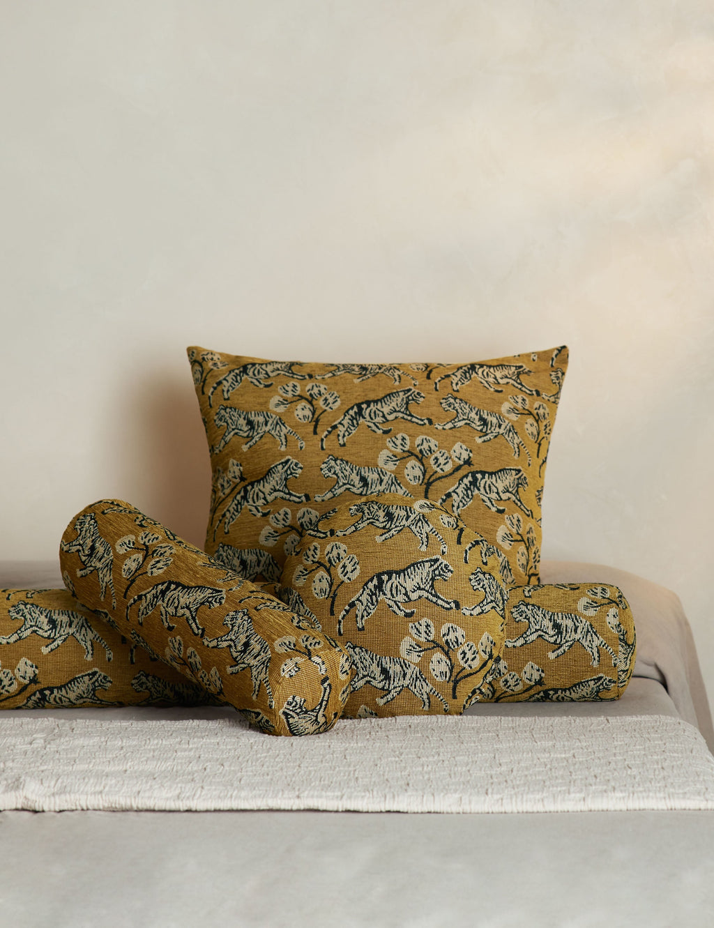 Tigris Jacquard Pillow | Intricate Tiger Print, Exclusive Design