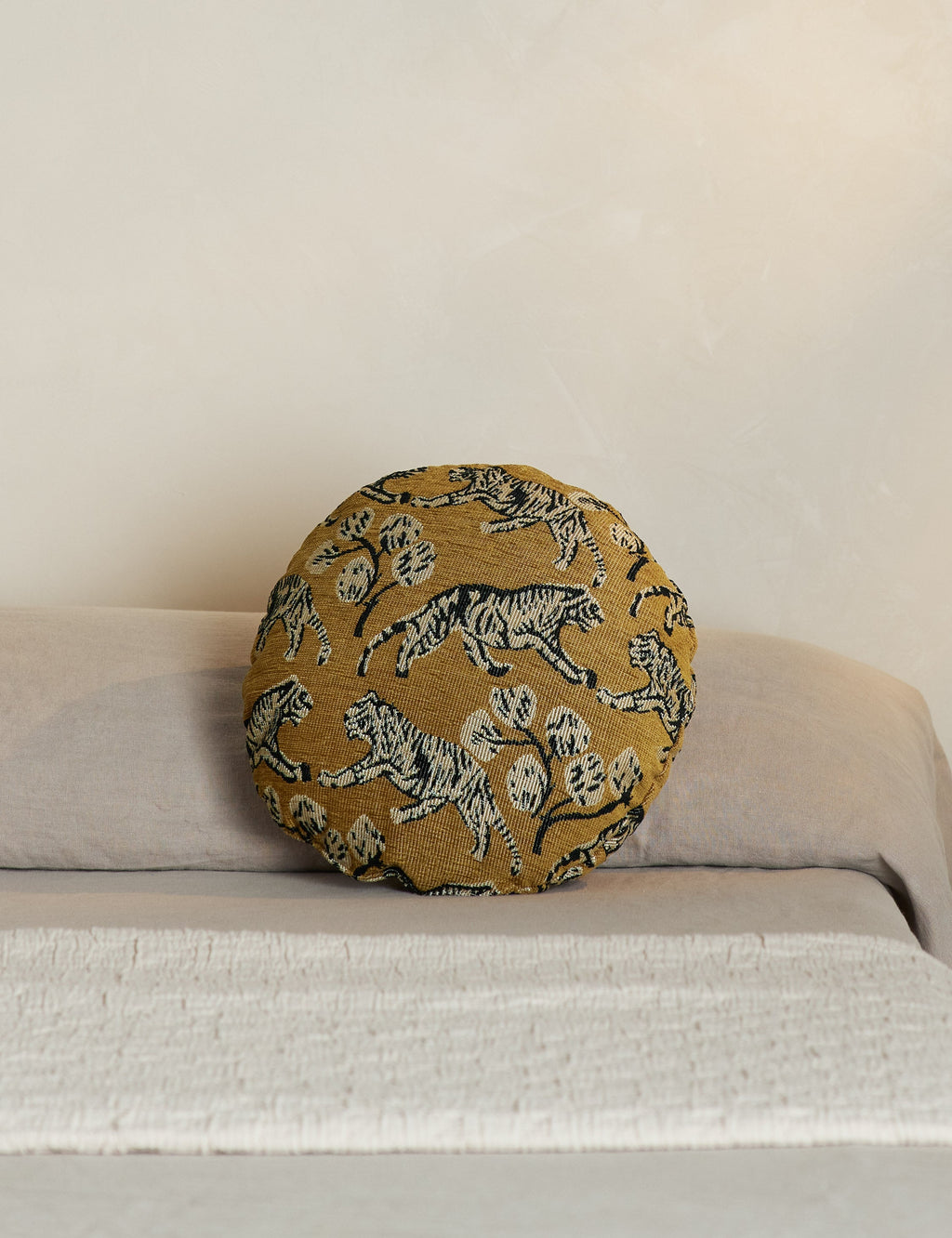 Tango Jacquard Pillow | Intricate Tiger Print Design